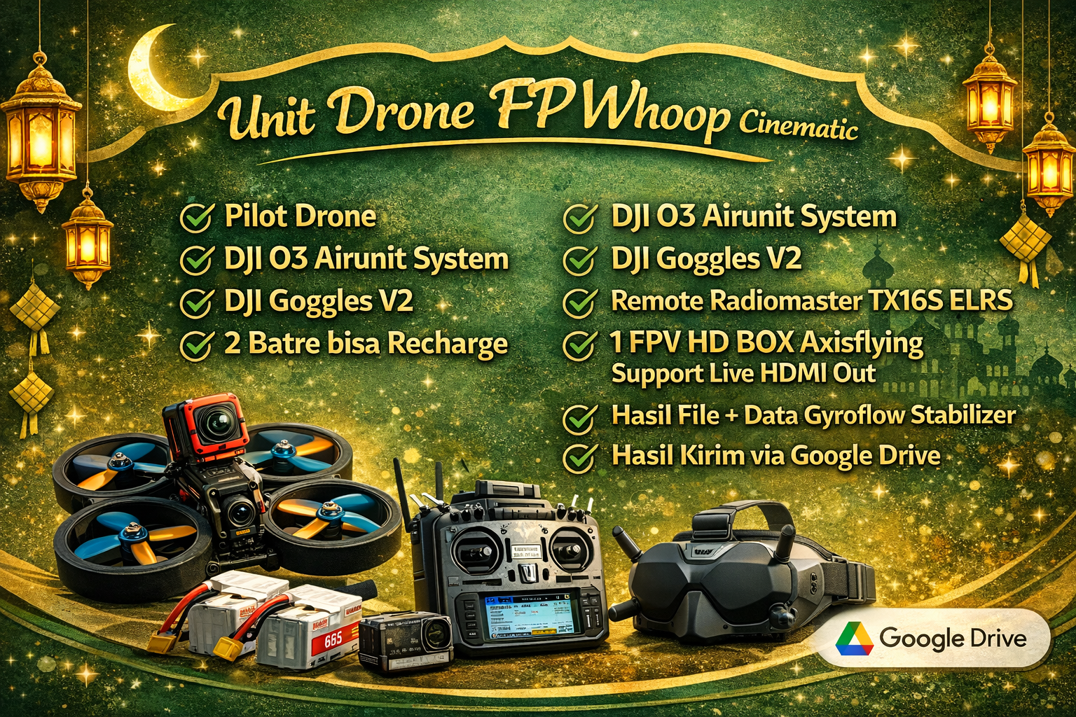 Promo ramadhan harga jasa dokumentasi drone fpv whoop cinematic